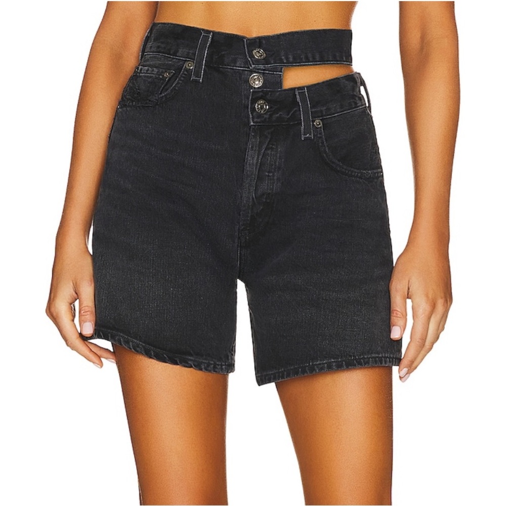 Agolde Broken waist denim shorts